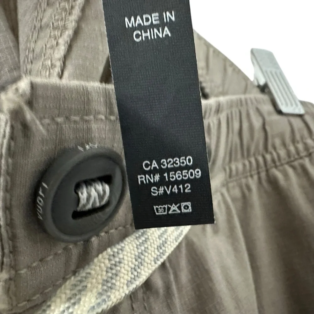 Vuori Ripstop Mens Pants Size Large Khaki Hiking Drawstring Outdoor V412